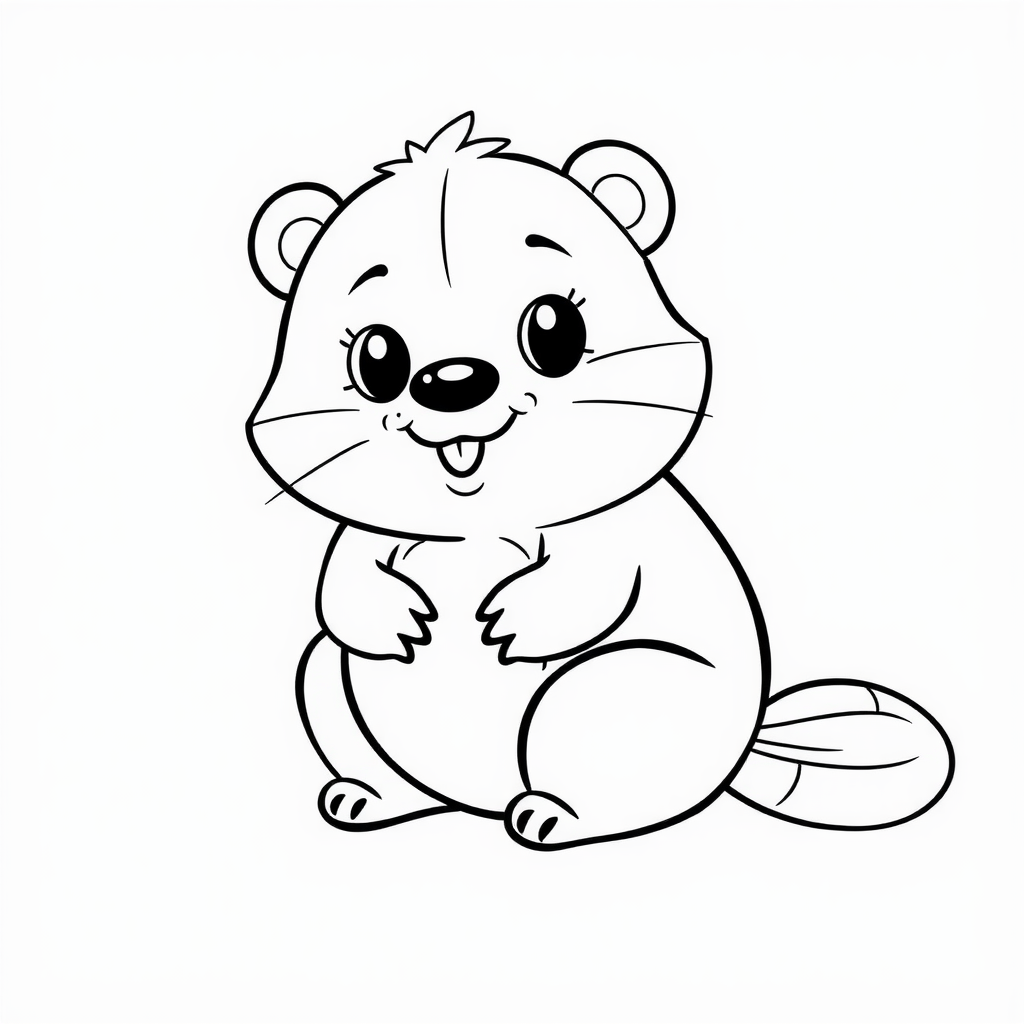 Cute Cartoon Beaver