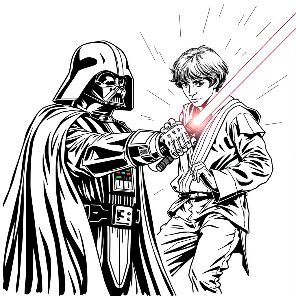 Darth Vader vs Luke Skywalker 1