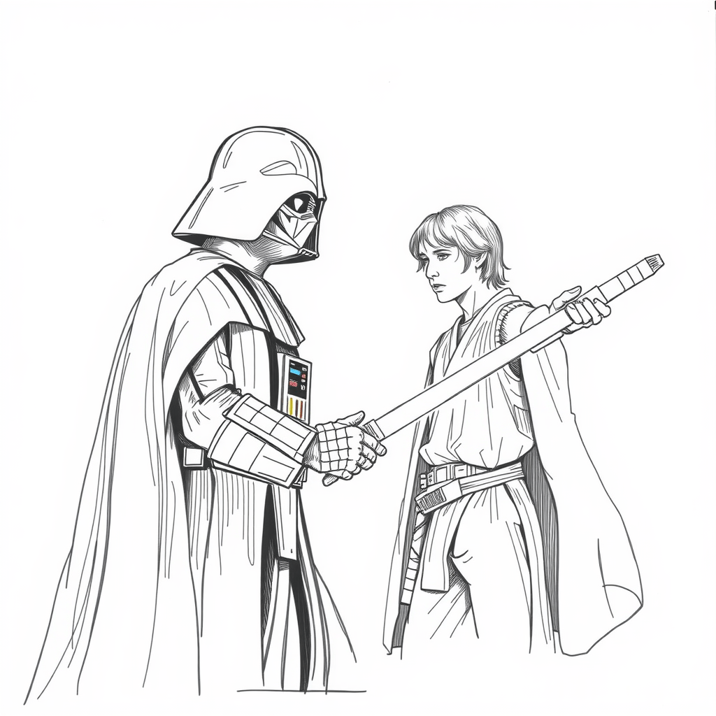 Darth Vader vs Luke Skywalker