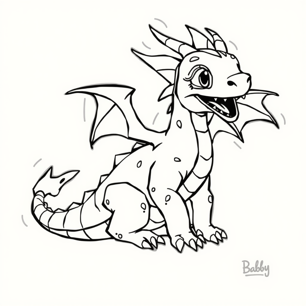 Detailed Baby Dragon