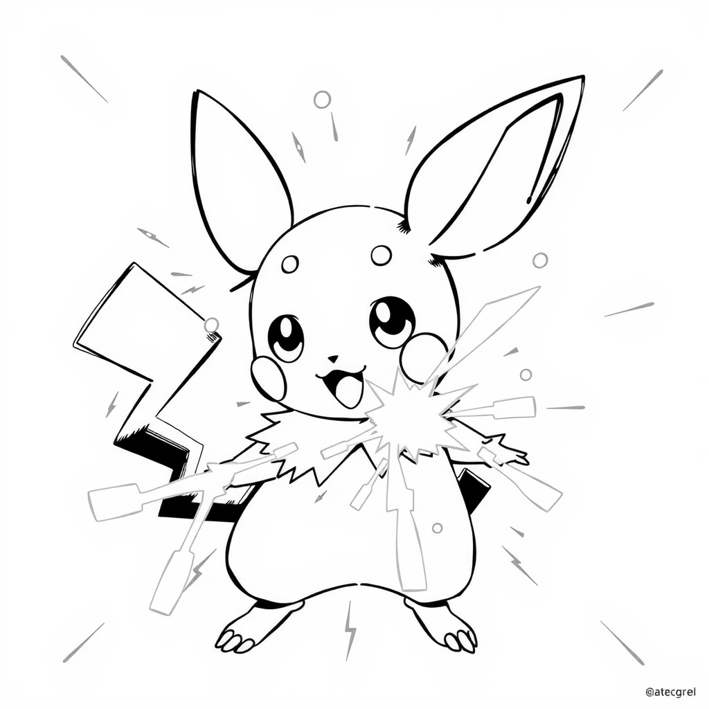 Pichu Using Electric Powers