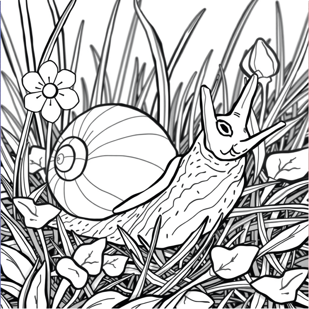 Realistic Snail in Nature 1